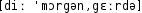 Grafik mit phonetischer Transkription des Belegs