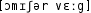 Grafik mit phonetischer Transkription des Belegs