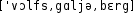 Grafik mit phonetischer Transkription des Belegs