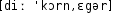 Grafik mit phonetischer Transkription des Belegs