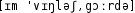 Grafik mit phonetischer Transkription des Belegs