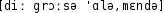 Grafik mit phonetischer Transkription des Belegs