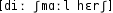 Grafik mit phonetischer Transkription des Belegs
