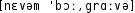 Grafik mit phonetischer Transkription des Belegs