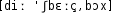 Grafik mit phonetischer Transkription des Belegs