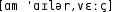 Grafik mit phonetischer Transkription des Belegs