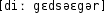 Grafik mit phonetischer Transkription des Belegs