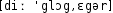 Grafik mit phonetischer Transkription des Belegs