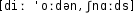Grafik mit phonetischer Transkription des Belegs