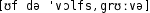Grafik mit phonetischer Transkription des Belegs