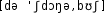 Grafik mit phonetischer Transkription des Belegs