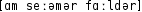 Grafik mit phonetischer Transkription des Belegs
