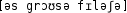 Grafik mit phonetischer Transkription des Belegs