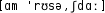 Grafik mit phonetischer Transkription des Belegs