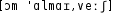 Grafik mit phonetischer Transkription des Belegs