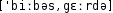 Grafik mit phonetischer Transkription des Belegs