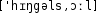 Grafik mit phonetischer Transkription des Belegs
