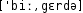 Grafik mit phonetischer Transkription des Belegs