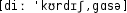 Grafik mit phonetischer Transkription des Belegs