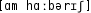 Grafik mit phonetischer Transkription des Belegs