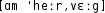 Grafik mit phonetischer Transkription des Belegs