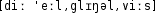 Grafik mit phonetischer Transkription des Belegs