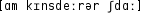 Grafik mit phonetischer Transkription des Belegs