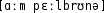 Grafik mit phonetischer Transkription des Belegs
