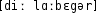 Grafik mit phonetischer Transkription des Belegs