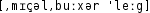 Grafik mit phonetischer Transkription des Belegs
