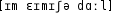 Grafik mit phonetischer Transkription des Belegs