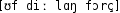 Grafik mit phonetischer Transkription des Belegs