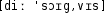Grafik mit phonetischer Transkription des Belegs