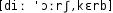 Grafik mit phonetischer Transkription des Belegs