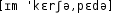 Grafik mit phonetischer Transkription des Belegs