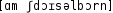 Grafik mit phonetischer Transkription des Belegs