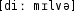 Grafik mit phonetischer Transkription des Belegs