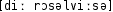 Grafik mit phonetischer Transkription des Belegs