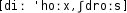 Grafik mit phonetischer Transkription des Belegs