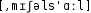 Grafik mit phonetischer Transkription des Belegs