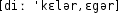Grafik mit phonetischer Transkription des Belegs