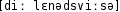 Grafik mit phonetischer Transkription des Belegs