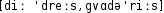 Grafik mit phonetischer Transkription des Belegs