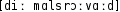 Grafik mit phonetischer Transkription des Belegs