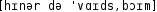 Grafik mit phonetischer Transkription des Belegs