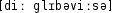 Grafik mit phonetischer Transkription des Belegs