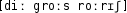 Grafik mit phonetischer Transkription des Belegs