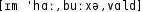 Grafik mit phonetischer Transkription des Belegs
