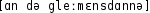 Grafik mit phonetischer Transkription des Belegs