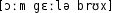 Grafik mit phonetischer Transkription des Belegs
